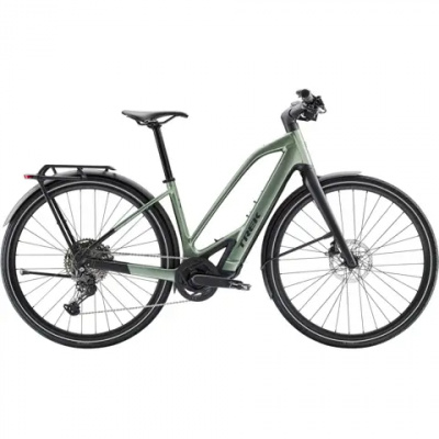 Trek FX+ 7 Mid Step Electric Bike 2025 Lichen Green Gloss