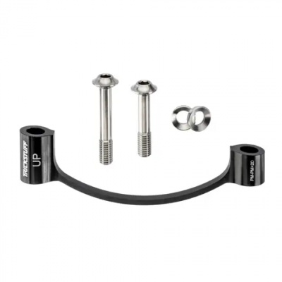 Trickstuff CNC Brake Adaptor PM to PM with TI Screws Black