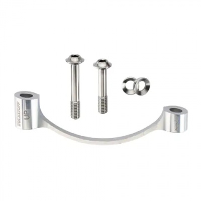 Trickstuff CNC Brake Adaptor PM to PM with TI Screws Silver