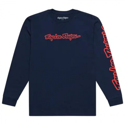 Troy Lee Designs Signature LS Tee Navy