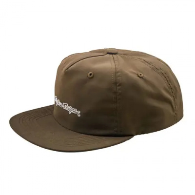 Troy Lee Designs Unstructured Snapback Cap One Size Signature Olive Canvas