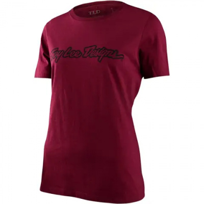 Troy Lee Designs Women's Signature Short Sleeve T-Shirt / Maroon