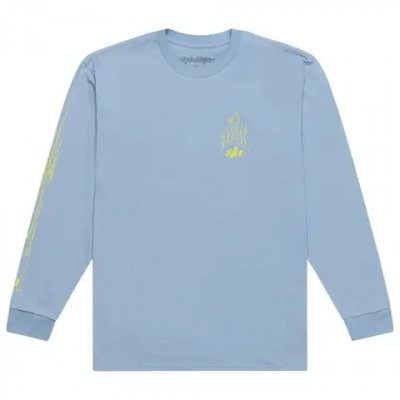 Troy Lee Torched Long Sleeve Tee Shirt Smoke Blue
