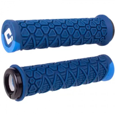 Vanquish MTB Lock On Grips 135mm - Navy Blue/Blue