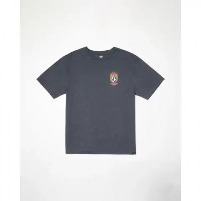 Volcom Draggin Stone Short Sleeve Tee Shirt Heather Black