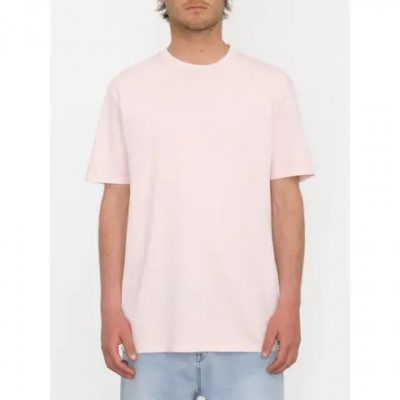 Volcom Solid Stone EMB Short Sleeve Tee Shirt Lilac Ash