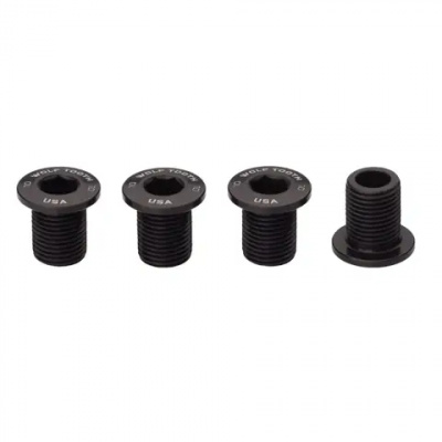 Wolf Tooth Chainring Bolts x4 For M8 Threaded Chainring 10mm Black