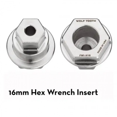 Wolf Tooth Pack Wrench Steel Hex Inserts 16mm Silver