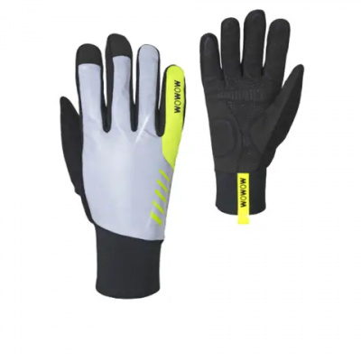 Wowow NightStroke Winter Cycling Gloves Black/Reflective/Yellow