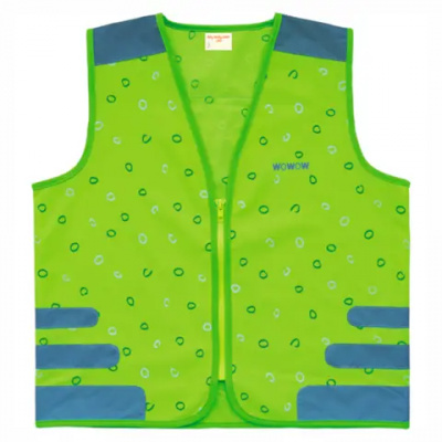 Wowow Nutty Kids Safety Cycling Vest Hi-Viz Reflecticve/Green