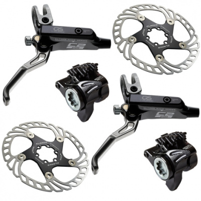 Clarks CRS C2 CNC 2-Piston Flat Mount Hydraulic Disc Brake Set