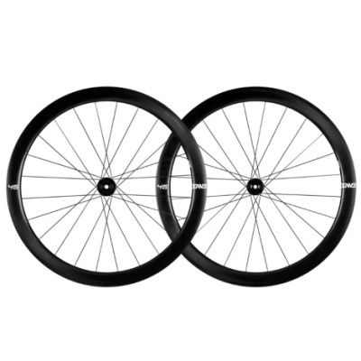 Enve Foundation 45 Innerdrive Disc Carbon Clincher Road Wheelset 700c Black Shimano 12mm Front 142x12mm Rear Centerlock Pair 11-12 Speed Tubeless 700c