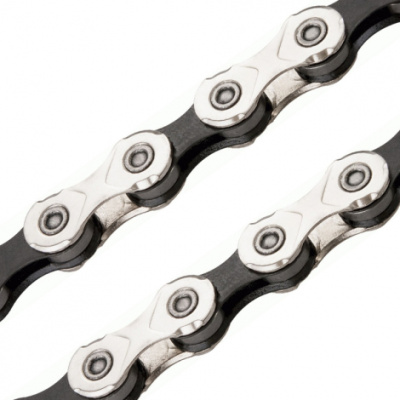 KMC X10 Silver/Black Chain