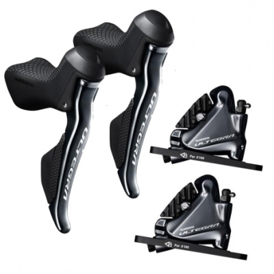 Shimano Ultegra R8070 Di2 Hydraulic Disc STI Levers & R8070 Flat Mount Disc Calipers