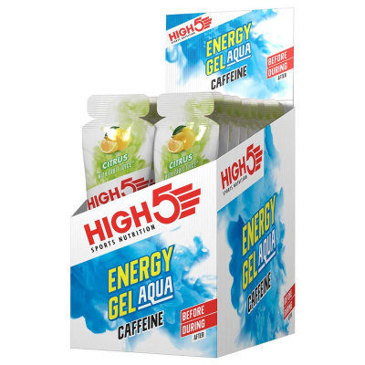High5 Energy Gel Aqua Caffeine Box 66g x 20 Gels