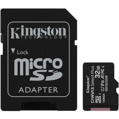Kingston Technology Canvas Select Plus microSD Memory Card With Adapter - 32GB