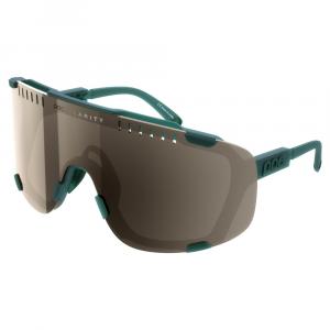 POC Devour Sunglasses Moldanite Green with Brown/Silver Mirror Lens
