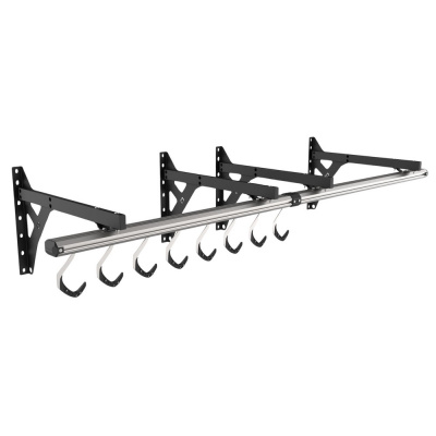 Stashed SpaceRail Bike Storage System - Wall - 8 Hooks