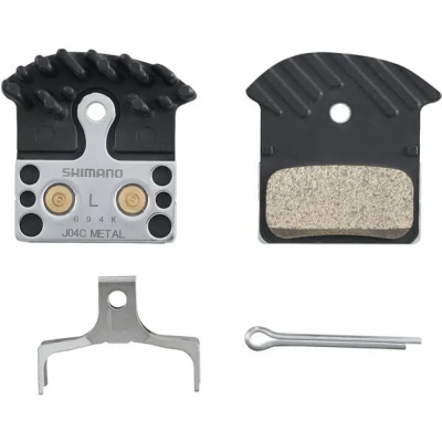 BRBX Metal Pad and spring J04C W/ Fin Black/ Silver