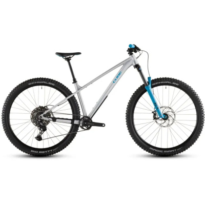 Cube Reaction TM One Mountain Bike In Raw Metal/Blue