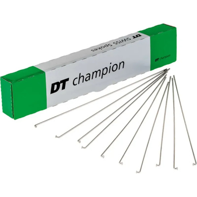 DT Swiss Champion 100-pack Silver Spokes - 2x295mm