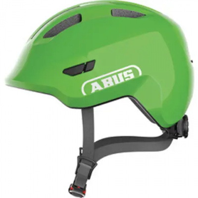 ABUS Smiley 3.0 Kids Bike Helmet in Shiny Green