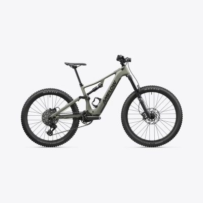Amflow PR Carbon 800Wh Electric Full Suspension Mountain Bike in Moss Green
