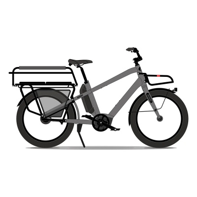 Benno Bikes Boost CX EVO 5 Regular Family Kit 500Wh Electric Cargo Bike in Anthracite Grey
