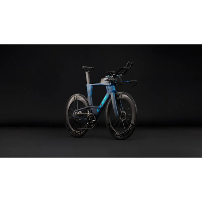 Cube Aerium C:68X SLT Triathlon TT Road Bike in Bluegrid and Chrome