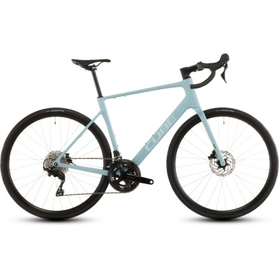 Cube Attain C:62 Race Road Bike in Skylightblue and Cyan