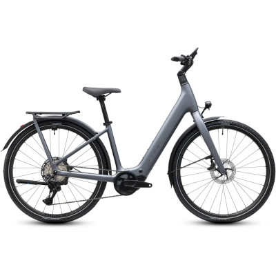 Cube Kathmandu Hybrid C:62 SLT 400Wh Electric Hybrid Bike in Ashgrey and Prizm