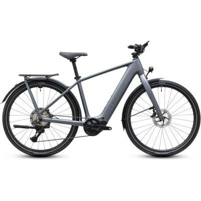 Cube Kathmandu Hybrid C:62 SLT 400Wh Electric Hybrid Bike in Ashgrey and Prizm