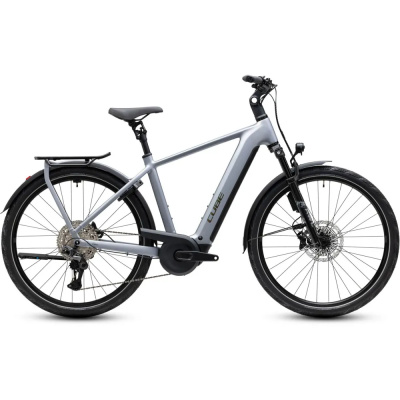 Cube Kathmandu Hybrid EXC 800Wh Electric Hybrid Bike in Slategrey and Chrome