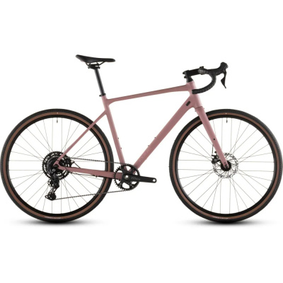 Cube Nuroad One Gravel Bike in Ruby and Puce