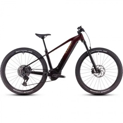 Cube Reaction Hybrid SLT 800Wh Electric Mountain Bike in Solareclipse and Bronze
