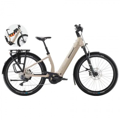Diamant Suvea Trip Pro Low Step 800Wh Electric Hybrid Bike in Lehmbeige