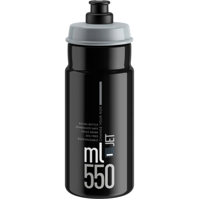 Elite Jet Bottle in Black and Grey - 550ml
