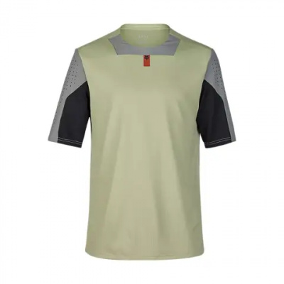 Fox Defend Short Sleeve Mountain Bike Jersey in Cactus Green