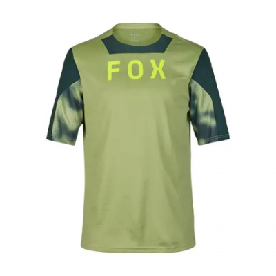 Fox Defend Taunt Short Sleeve Mountain Bike Jersey in Pale Green