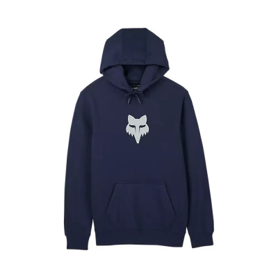 Fox Head Pullover Hoodie in Midnight Blue