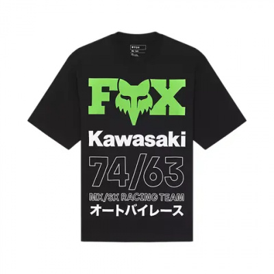 Fox Kawasaki Oversized Tee in Black