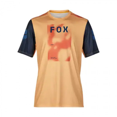 Fox Ranger Taunt Race Short Sleeve Mountain Bike Jersey in Orange Sherbet