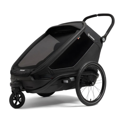Hamax Outback Next Twin Bicycle Trailer in Black