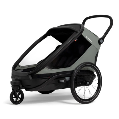 Hamax Outback Next Twin Bicycle Trailer in Green