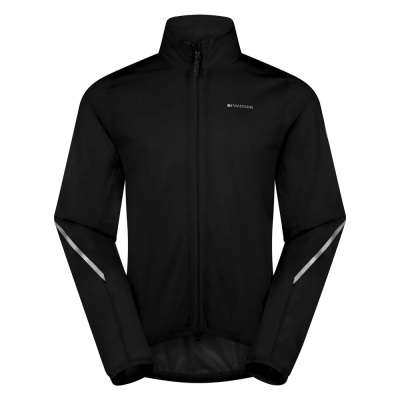 Madison Flux Men's 2-Layer Ultra Packable Waterproof Jacket in Black