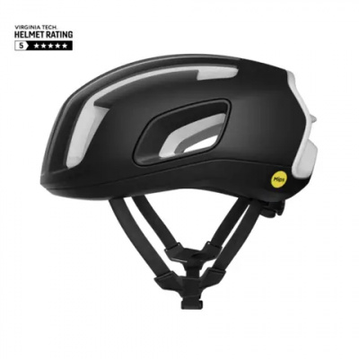 POC Cytal Cycling Helmet in Uranium Black Matt and Hydrogen White Matt