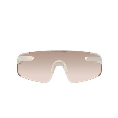 POC Elicit Toric Cycling Sunglasses in Okenite Off-White Clarity Trail and Partly Sunny Silver