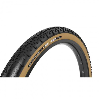 Panaracer TLR GravelKing X1 R-Line TLR Gravel Tyre in Black and Amber - 700c