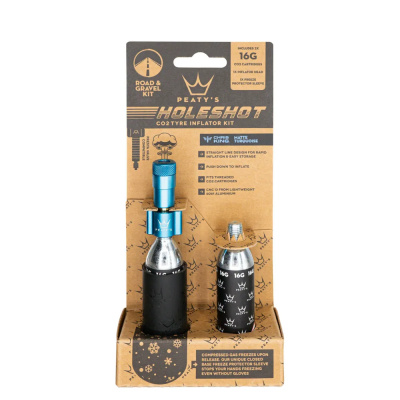 Peaty's Holeshot CO2 Tyre Inflator in Turquoise - Road And Gravel 16g