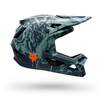 Rampage Image Print Full Face Mountain Bike Helmet in Arctic Blue